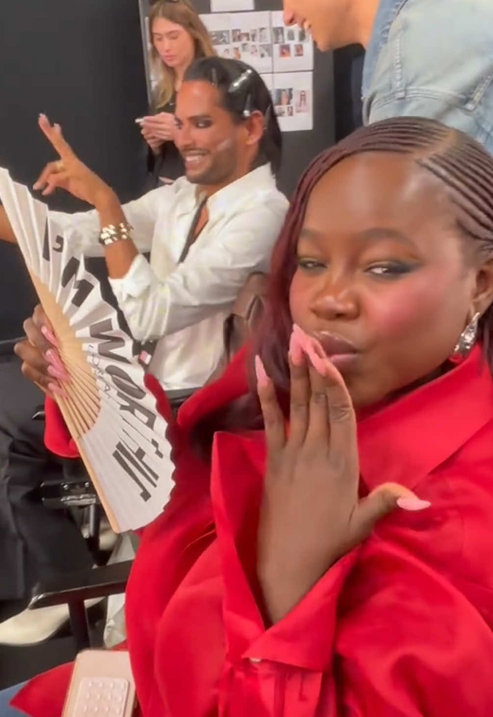 Another moment for @Achieng Agutu | Confidence 👑 - serving presence, power, and poise ✨#ledefilelorealparis #parisfashionweek #lorealparis