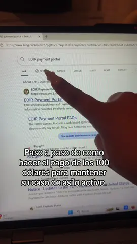 Como pagar los  100 dólares para tu caso de asilo pendiente sea por primera vez o anual es para todos 👍🏻#asilopolitico #asilo #imigracion #pagoasilo100dolares 