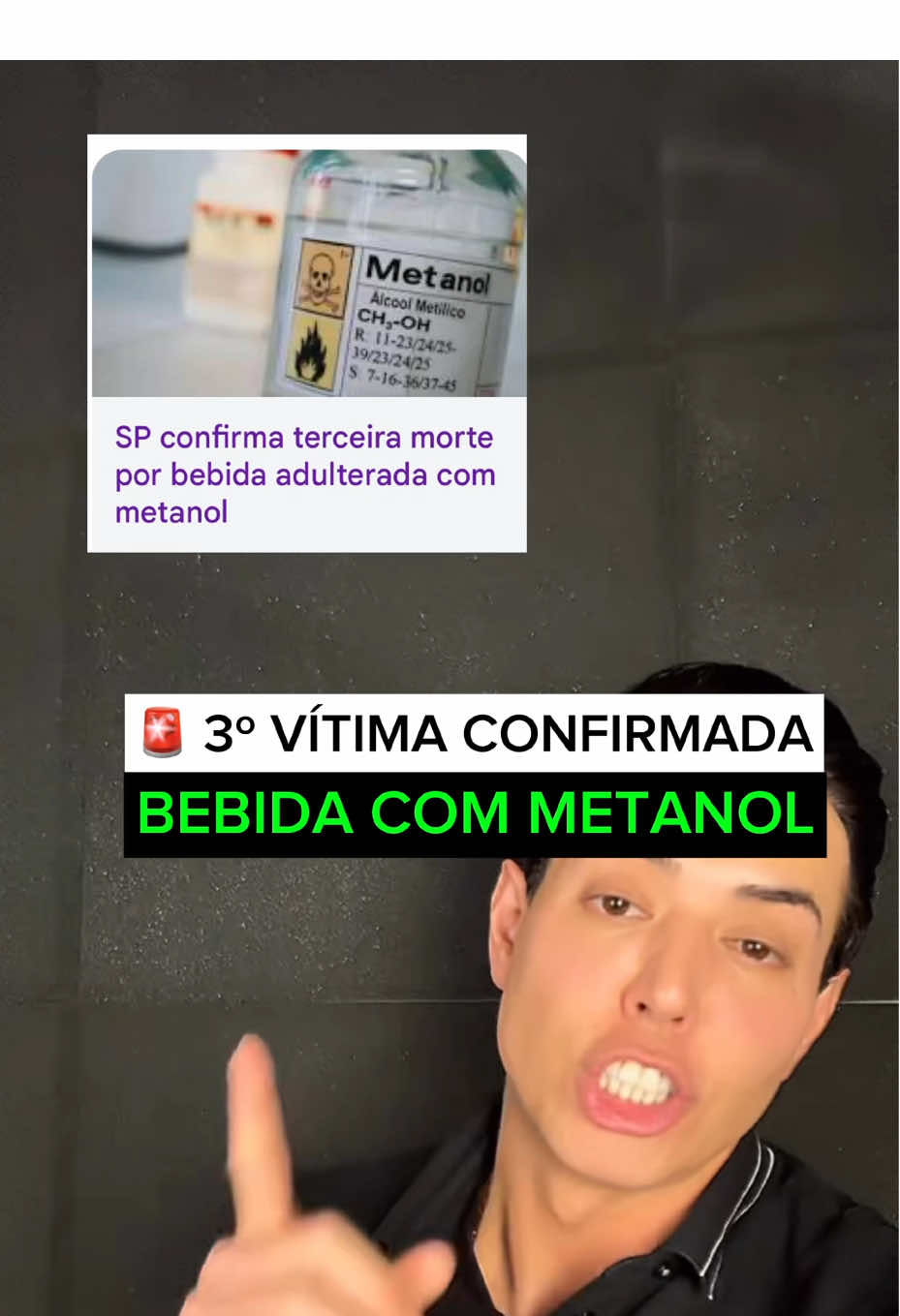 🚨⚠️ ALERTA MÁXIMO 3º morte confirmada e pelo menos 10 pessoas estão internadas em investigação! O metanol é um veneno: pode causar tontura, visão turva, náusea, coma, cegueira irreversível 👁️❌ e até morte 💀 em poucas horas. ❌ Não consuma bebida de procedência duvidosa. ✅ Compartilhe esse alerta agora e salve vidas! #alerta #festa #cuidado #medicina #saude 
