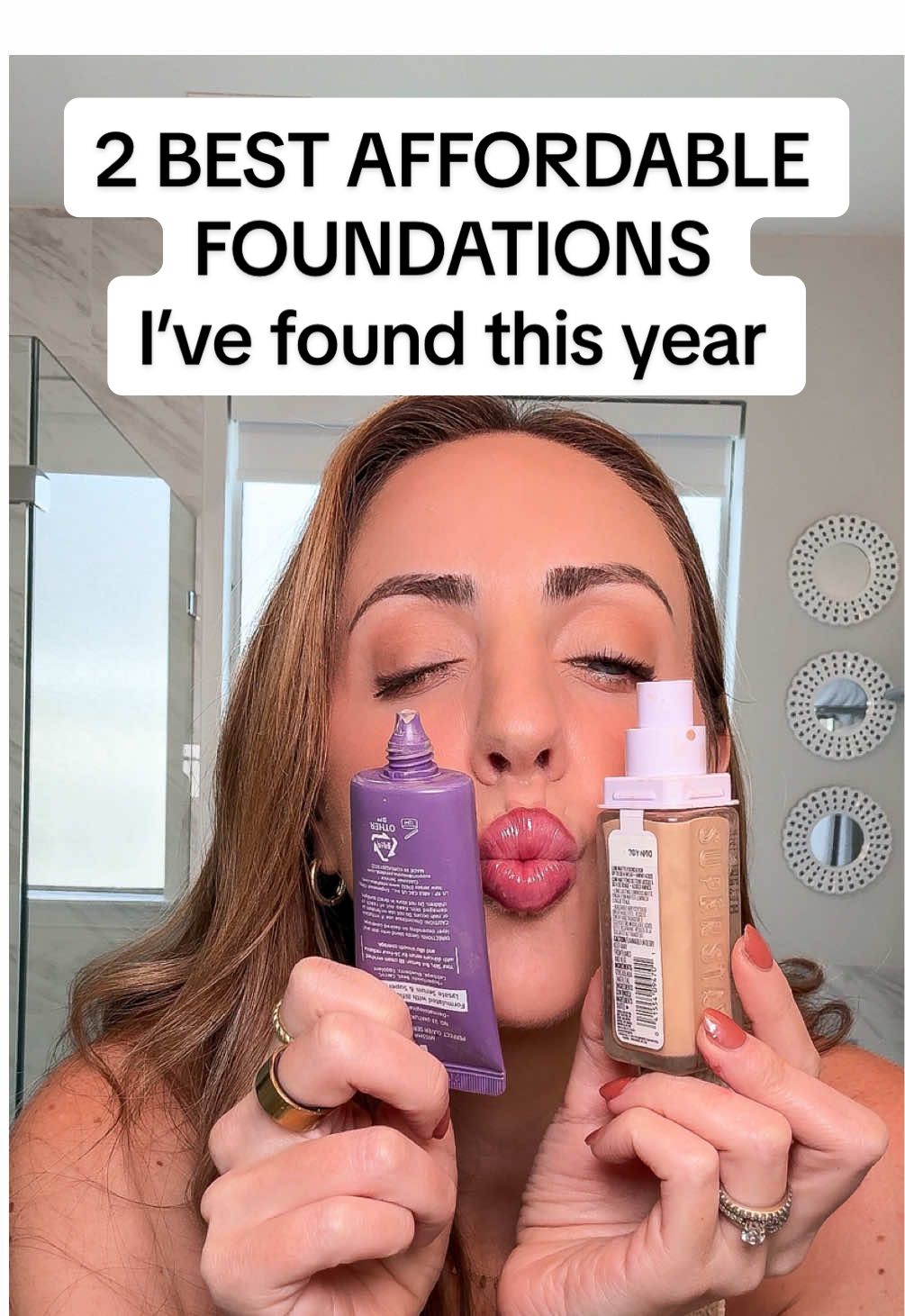 These two have been in heavy rotation this year!  I am going to call it as the best affordable foundation launches this year (although one is a BB cream), unless something magical comes out between now and Dec.  My shades: Maybelline foundation shade 118 Missha BB Cream shade 23 #maybelline #missha #misshabbcream #drugstorefoundation #bestfoundation 