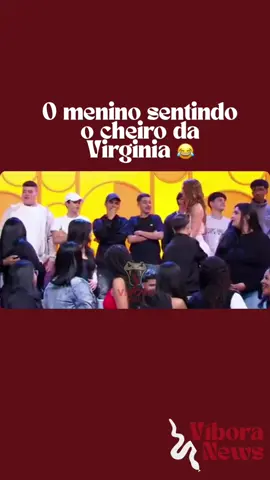 @wepink.br aprovada! 😂 Durante o programa @sbtsabadoucomvirginia um menino que estava na plateia ficou bem satisfeito ao sentir o cheiro da apresentadora. O momento tá repercutindo e tirando boas risadas das pessoas pela internet! #viboranews #virginia #sabadoucomvirginia #humor #wepink  Reprodução: YouTube 