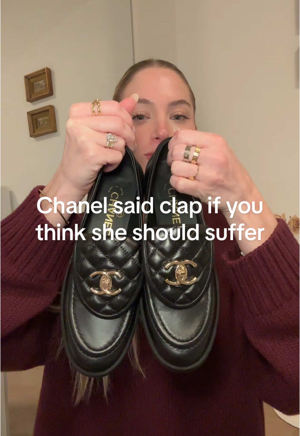 if I don’t laugh I’ll cry do you think they’ll take them back #chanel #designershoes #fyp #greenscreen 