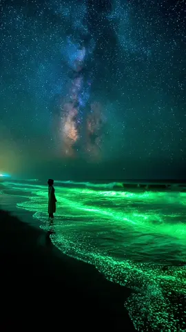 Beach vibes #beachvibes #darknight #bioluminescence #serene #dreamyaesthetic 