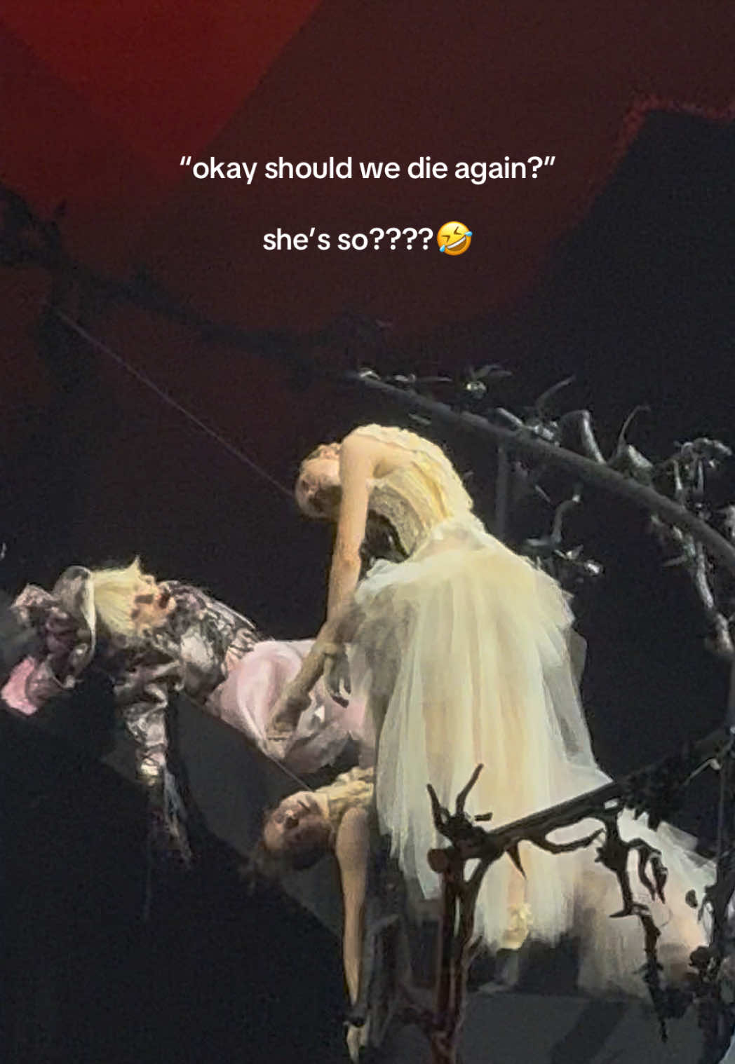 Gaga with Emma Myers and Evie Templeton #ladygaga #deaddance #mayhemball #wednesday #o2arenalondon @ladygaga @The O2 