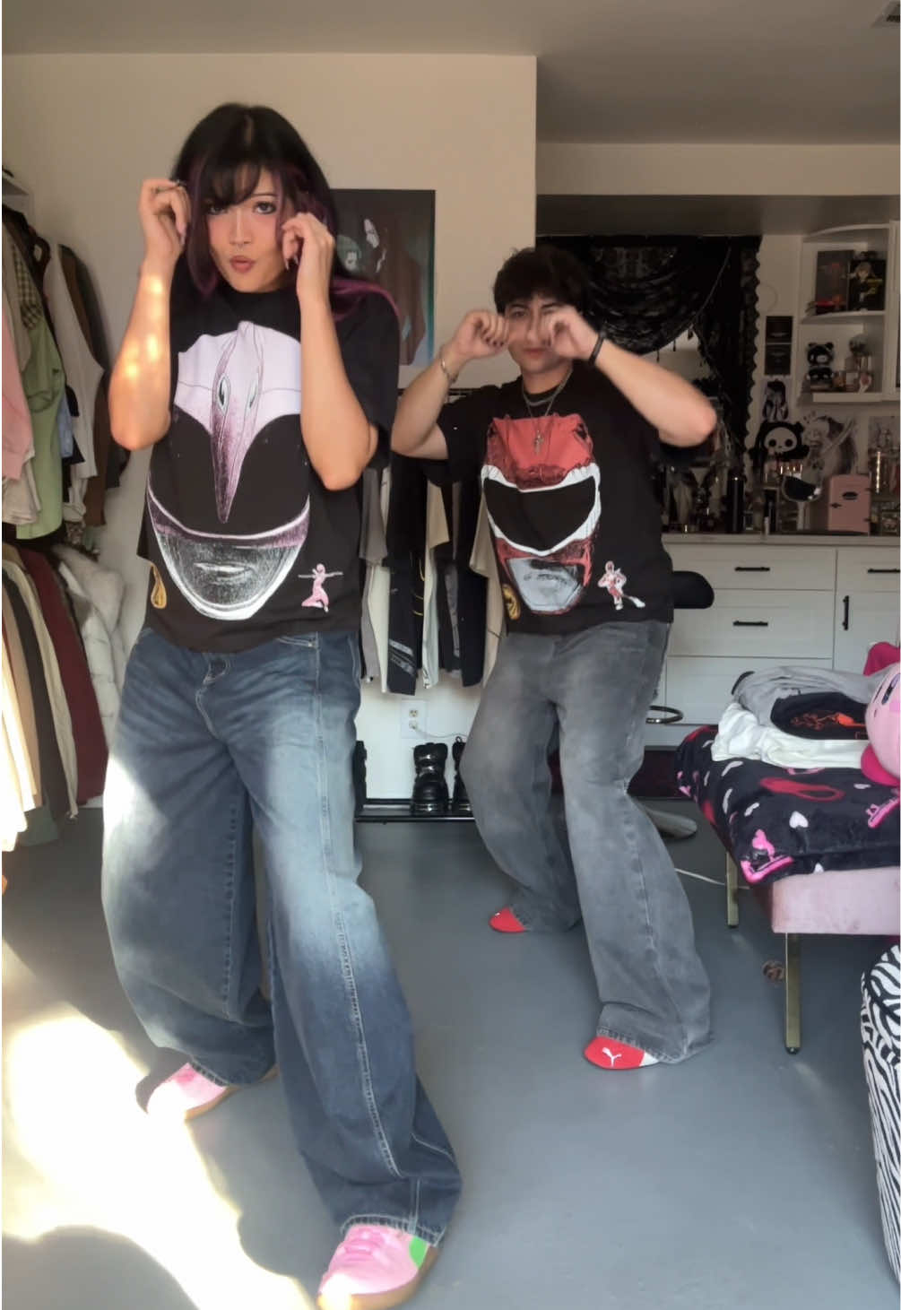 get like me n twin and use code SARAHX10 at @GAME CHANGERS 🩷❤️ @Zain Travis #powerrangers #graphictees #olderbrothercore #y2k #streetwearfashion 