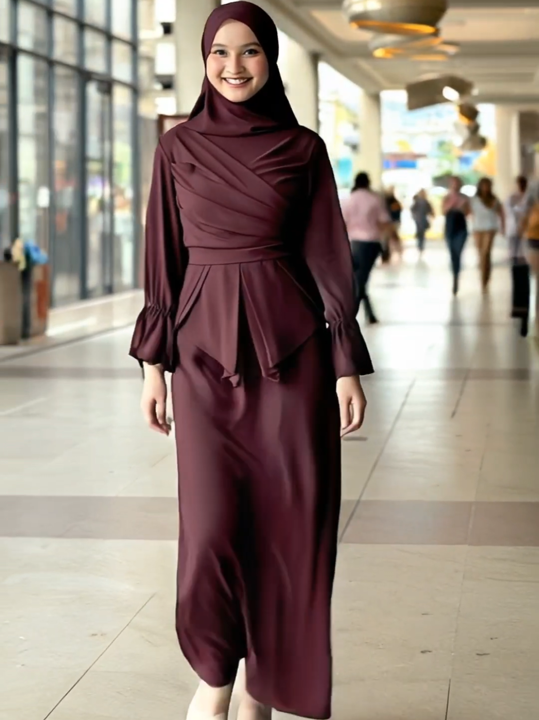 Ameena Dress Ceruti Ootd Hijab Fashion Simple Seragam Bridesmaid Kondangan Muslim #trending #pakaianwanita #dress #ootdfashion #bridesmaids 