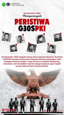“Peristiwa G30S/PKI terjadi pada 30 September 1965. 👉 6 jenderal TNI gugur. 👉 PKI dibubarkan & dilarang di Indonesia. 👉 Jadi titik balik lahirnya Orde Baru. Belajar sejarah itu penting biar kita paham perjalanan bangsa. 🇮🇩 #EdukasiSiswa #SejarahIndonesia #G30SPKI ”
