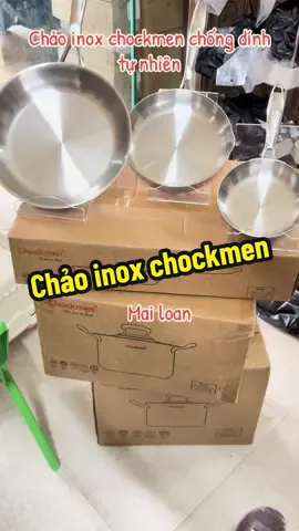 Chảo inox chockmen vừa dày dặn vừa chống dính tự nhiên siêu mướt. Đun các loại bếp ạ ! #xuhuong #dobeptot #chockmen #chaoinox 