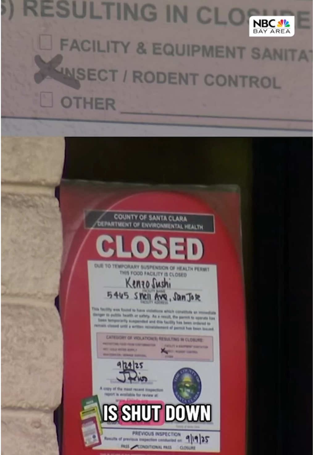 #Cockroach infestation prompts #sushi restaurant closure • #BayArea #SanJose #SantaClaraCounty 