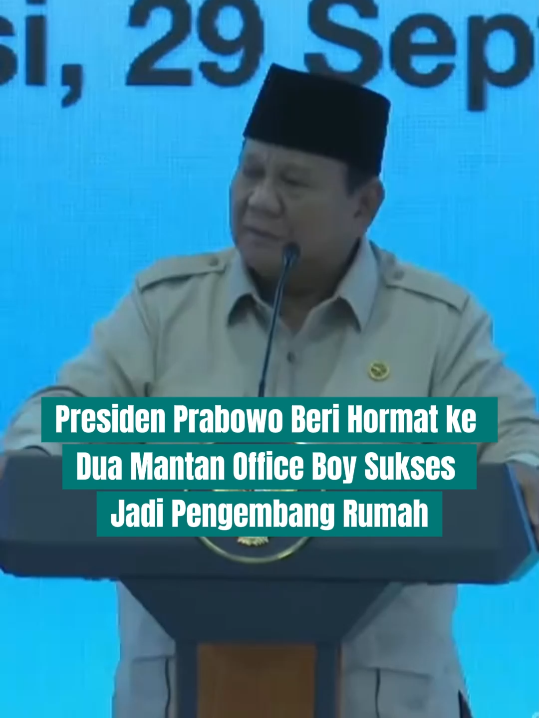 Menginspirasi! Presiden Prabowo berikan hormat pada dua mantan office boy yang kini sukses jadi pengembang rumah. Bukti kerja keras itu nyata!
