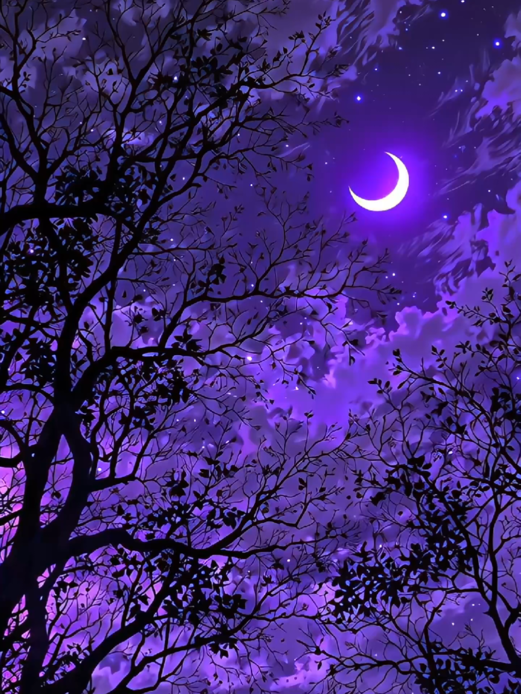 Midnight vibes, wrapped in violet glow 🌙 (Download Live wallpaper in My Bio with no mark) •Motion made with #hailuoai #minimax  •image not original from me, dm for credit, im happy to update. #LiveWallpaper #PurpleAesthetic #NightVibes #AestheticWallpaper #MoonVibes #CrescentMoon #GalaxyVibes #StarryNight #VioletSky #AestheticPhone #FYP #ViralWallpaper #DreamyVibes #CosmicAesthetic #PhoneWallpaper #4kqualityhd #4kquality #4klivewallpaper #tekitcafune #tekit #wallpics #tutorial #iphone #fypシ゚ 