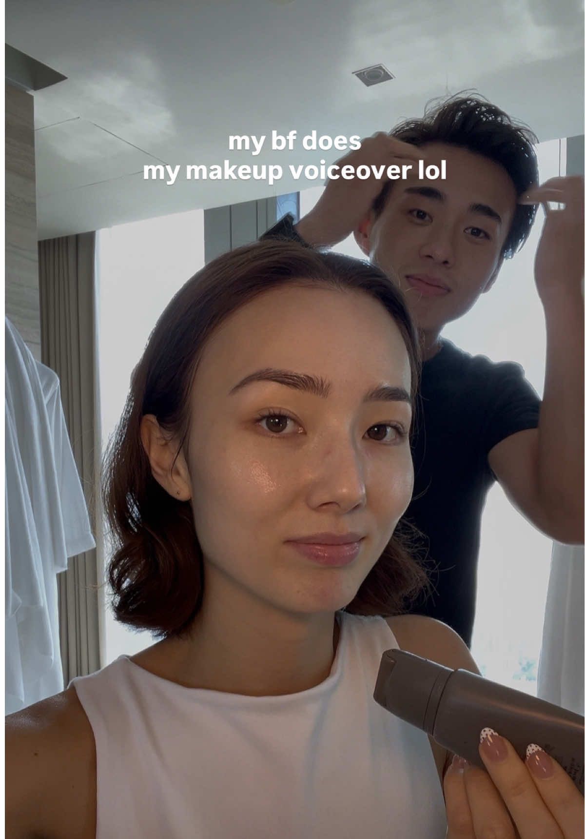 My bf does my makeup voiceover lol  #fyp #makeupreel #makeupvoiceover #bfvoiceovermakeup #makeuptrend 
