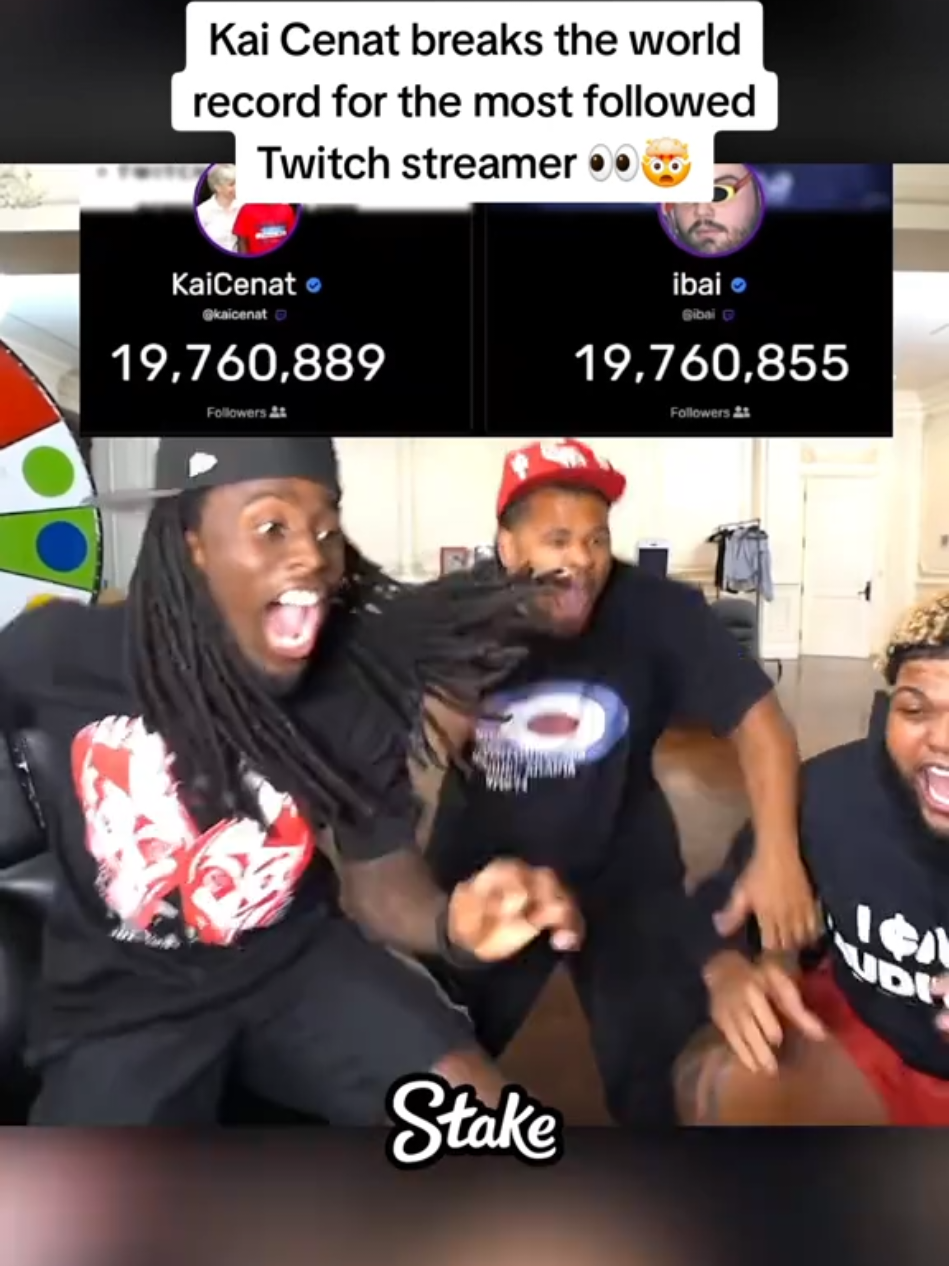 Kai Cenat breaks the world record for the most followed Twitch streamer 👀🤯 #kaicenat #fyp 