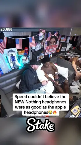 Speed couldn’t believe the NEW Nothing headphones were as good as the apple headphones😭🔥#ishowspeed #speeddoesamerica #fyp #trending 