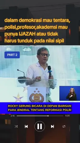 Rocky Gerung berpidato di Markas Polri, singgung Kinerja 