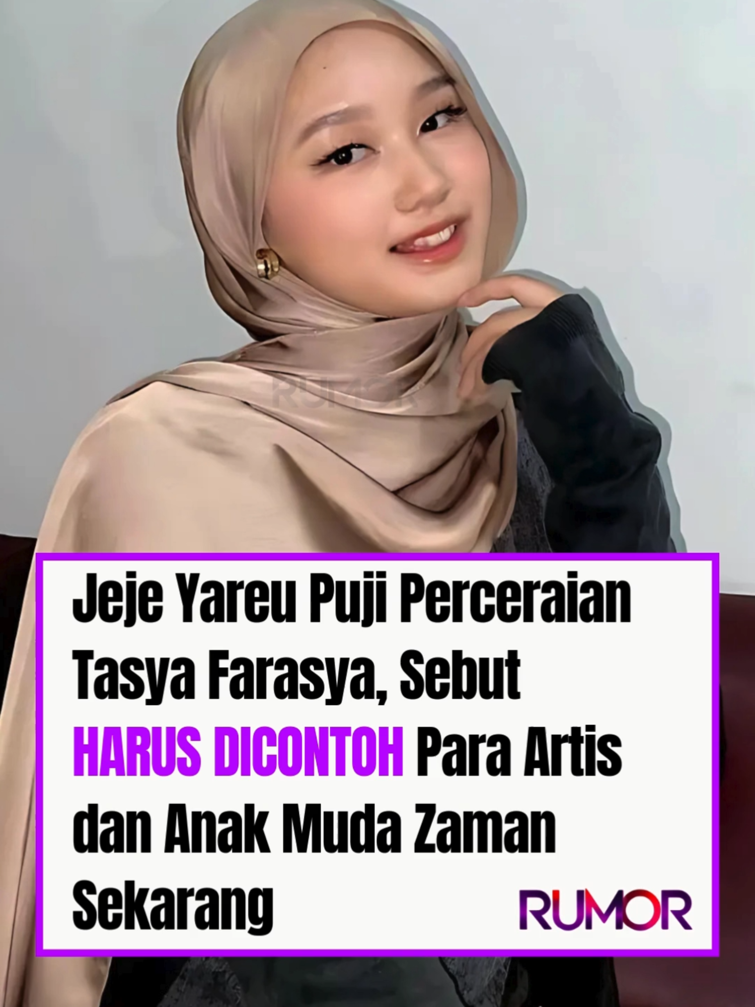 Publik sedang dikejutkan dengan perceraian Tasya Farasya, tiktokers Jeje Yareu turut berkomentar mengenai hal tersebut. Ia memuji sikap Tasya Farasya selama proses perceraian, Jeje yareu juga menyebut bahwa hal tersebut patut di contoh oleh para artis dan juga anak zaman sekarang dalam menghadapi permasalahan dalam sebuah hubungan #tasyafarasya #jeje #yareu #viral #cerai