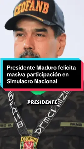 Presidente Maduro felicita masiva participación en Simulacro Nacional: «Perfecta fusión Popular-Militar-Policial». #simulacro #proteccioncivil #policial #militar #popular 