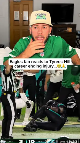 PRAYERS FOR TYREEK HILL… Eagles fan reacts to Tyreek Hill‘s career ending injury versus the New York Jets! ##nfl##nflfootball##tyreekhill##miamidolphins##nyjets