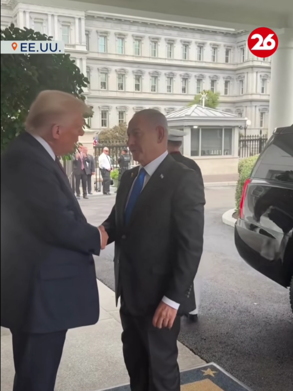 encuentro en la casa blanca DONALD TRUMP y Netanyahu 🇺🇸🇮🇱 momentos antes de hacer declaraciones sobre un posible alto a la guerra en palestina 🇵🇸 #usa🇺🇸 #israel #palestine #donaldtrump 