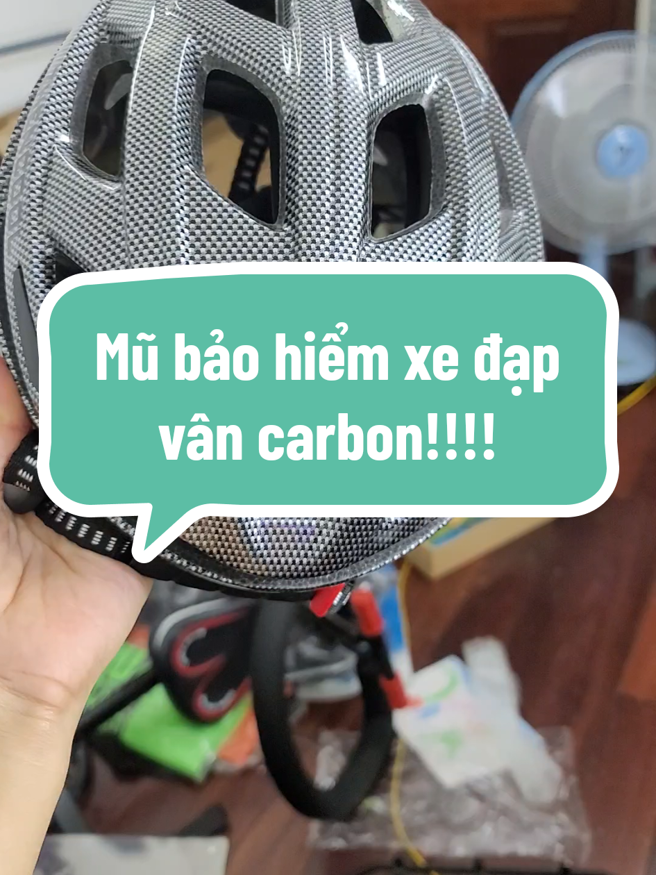 Mũ bảo hiểm xe đạp vân carbon!!!!! #xuhuong #thinhhanh #mũbảohiểm #mũxeđạp #mũkính 