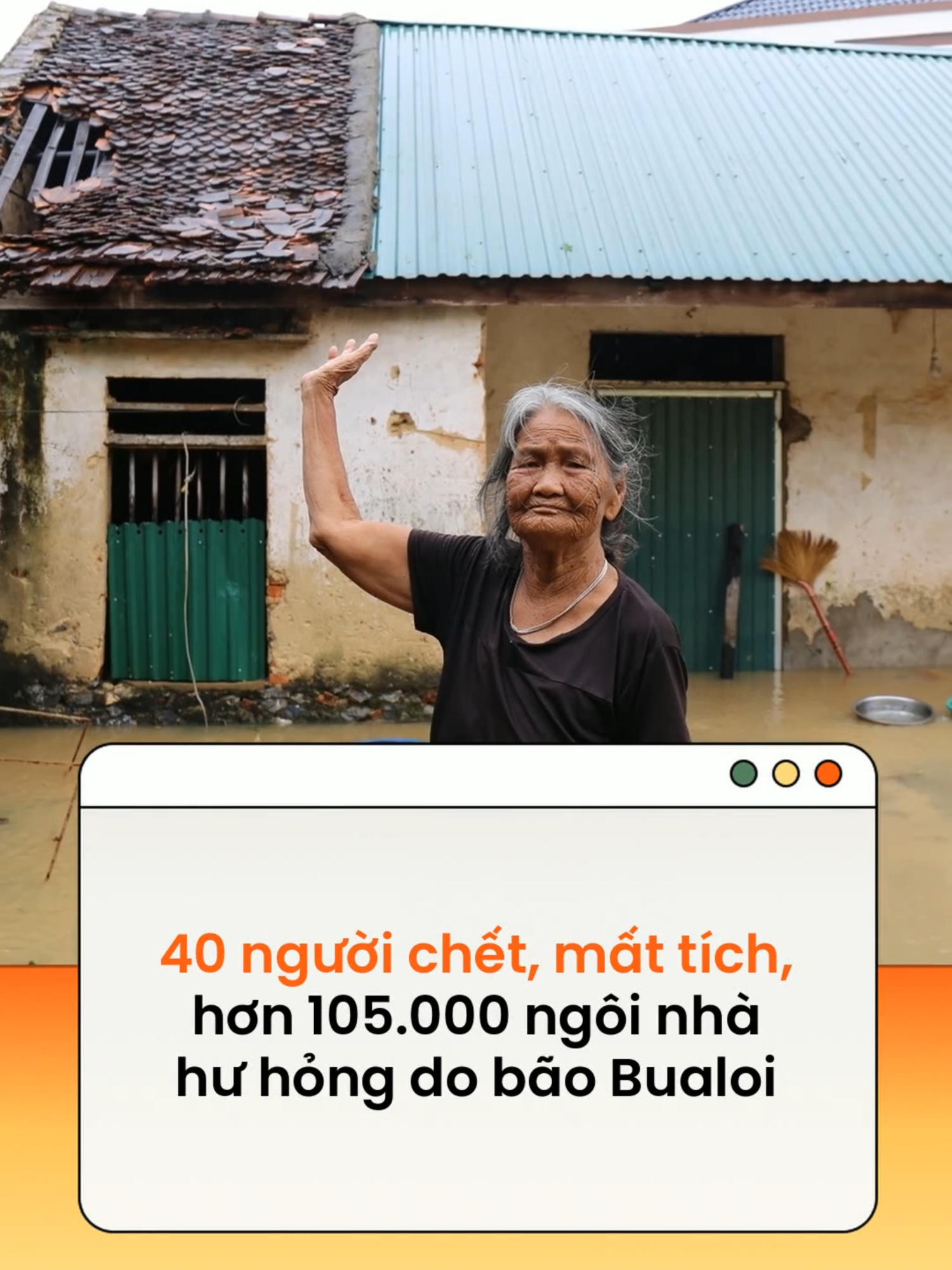 Tính đến 23h ngày 29/9, bão số 10 và mưa lũ làm 19 người chết, 13 người mất tích, 8 người đang mất liên lạc, 88 người bị thương; trên 105.000 ngôi nhà bị hư hỏng... #news #amm  Theo VTC NEWS