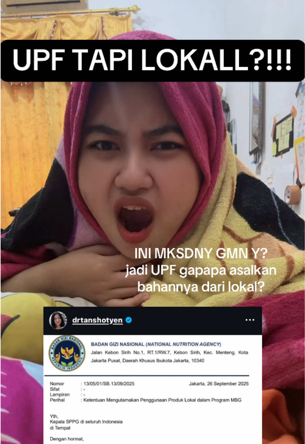awal baca aja udah aneh dan sempat ngelag dulu ini maksudnya apa.. coba  menurut kalian gimana? wkwk boleh pake upf asal kan bahannya dari lokal yah.. lohh?🤣 #gizi #mbg #bgn #upf #fyp #ahligizi #fyppppppppppppppppppppppp #fypage #fypシ゚ 