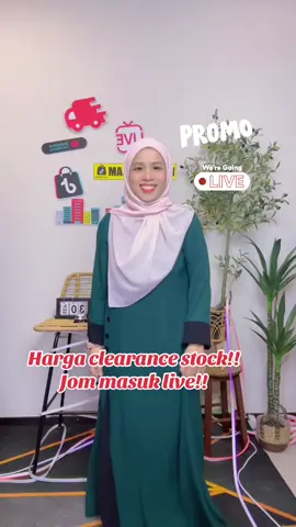 Harga clearance stock!! Jom masuk live🤗#jubahmuslimahmoden #jubahcantik #jubahmurah #jubahtakperlugosok 