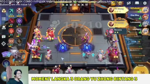 COMBO META JUARA 1 TERBARU! EPIC COMEBACK MOMENT LANGKA 3 ORANG MAIN YU ZHONG BINTANG 3 ENDINGNYA WKKWKW MLBB #MagicChessGoGo #MCGG #GoChessGoGo #MCGGIDCreators 