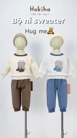 Bộ nỉ ấm áp cho bé yêu #hokiha 