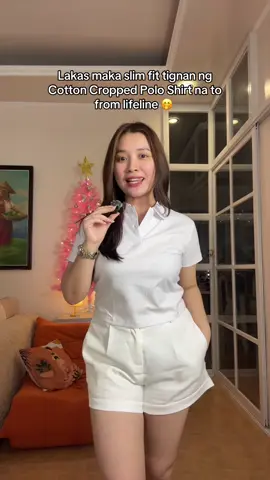 Ganda talaga ng quality ng cropped shirt ng lifeline 🥰 #croptoppolo #poloshirt #croppedpolo #croppedpolooutfit 