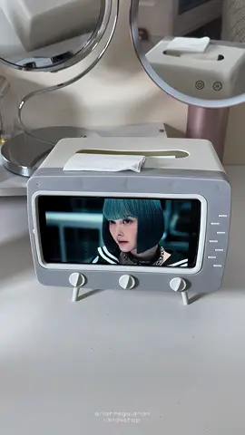 love my new mini tv & tissue holder🥺 #minitvphoneholder #phoneholder #tissuebox 