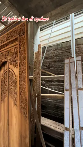 Alhamdulillah mugi di paringi sehat lan kewarasan sedanten  #gebyok #fyp #pintuklasik #pintugebyok #furniture 