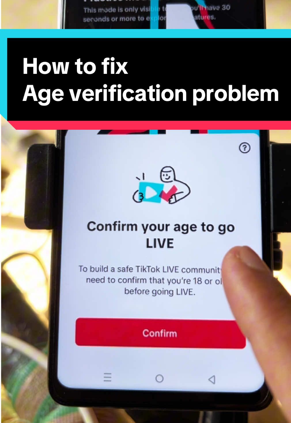 Age verification | how to fix age problem before going live #tiktoktips #LIVEIncentiveProgram #LIVEwithlowfollowers #PaidPartnership #viralcontent 