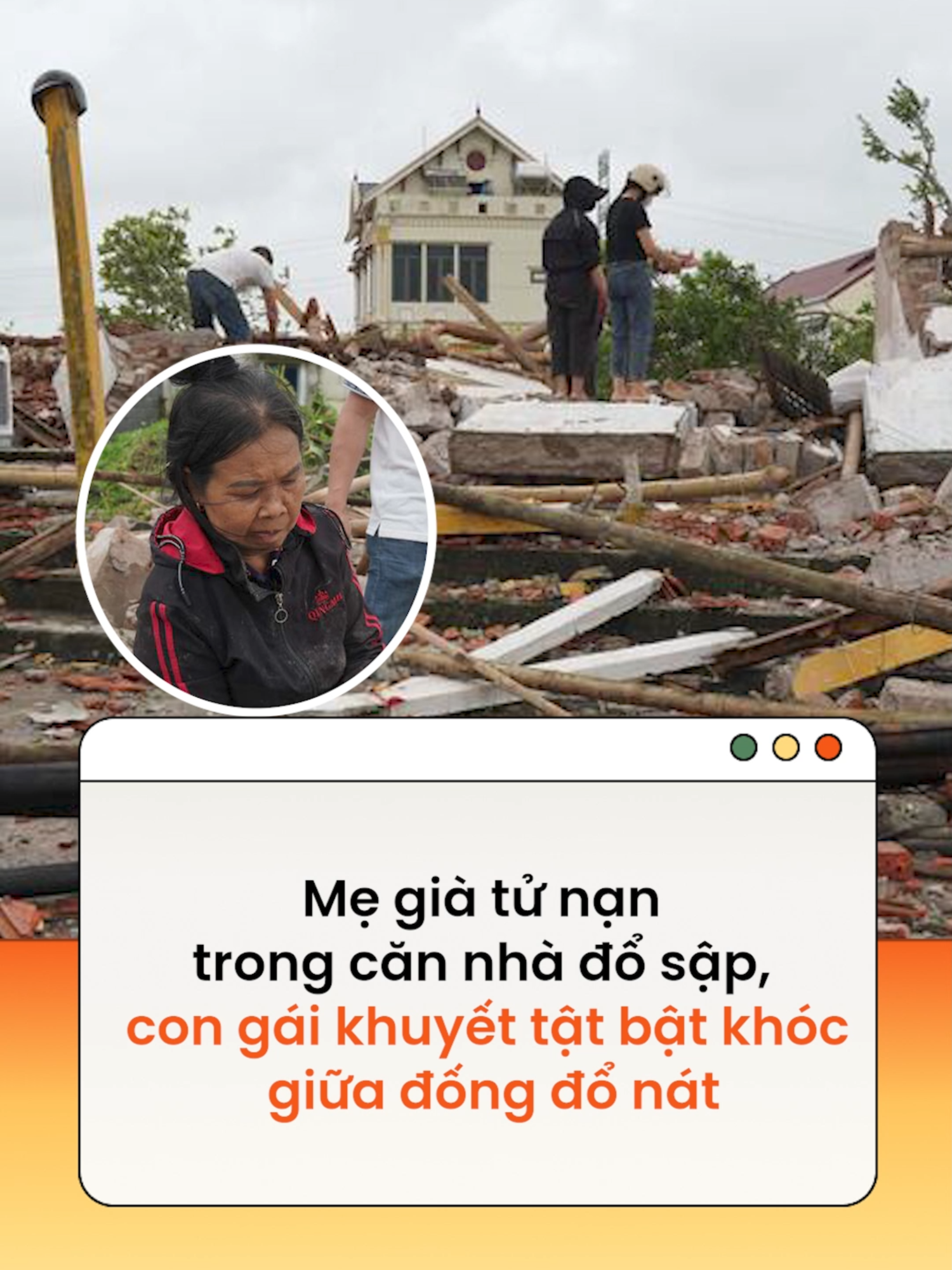 Sáng 29/9, trận lốc xoáy quét qua Ninh Bình khiến cụ bà 85 tuổi tử nạn, người con gái khuyết tật bật khóc bên giữa đống đổ nát, nỗi đau bao trùm xóm nhỏ #news #amm  Theo VTC NEWS
