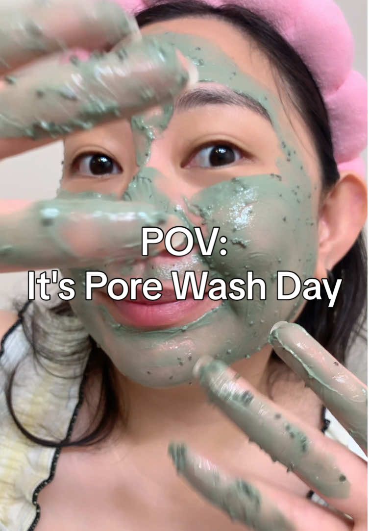 Pore wash day with @AXIS-Y ✨✨✨ Using this mask once a week for brighter clearer skin 💖  #axisy #axisyglowserum #acne #blackhead #koreanskincaretips 