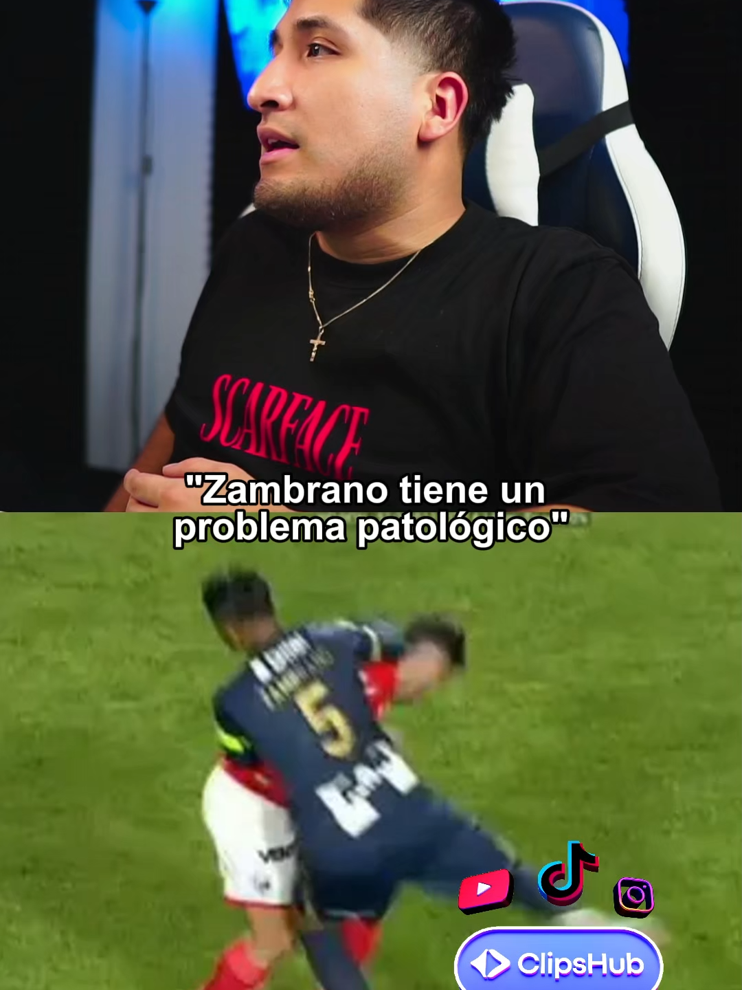 Zambrano tiene un problema con las rojas Clipshub #fanodric #akafanodric #zambrano #alianzalima #alianzalimacorazonn💙🇵🇪 #cienciano