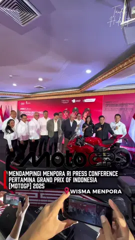 Mendampingi Bapak @erickthohir untuk mengikuti Press Conference Pertamina Grand Prix of Indonesia 2025 yang akan digelar di Pertamina Mandalika International Circuit, Lombok, NTB, pada 3-5 Oktober 2025. Pertamina Grand Prix of Indonesia 2025 merupakan sinergi @kemenpora, InJourney, IMI, Pertamina, dan Pemprov NTB dengan harapan mampu menghadirkan dampak besar, dari sport tourism, ekonomi, hingga mampu jadi tuan rumah ajang olahraga internasional yang membanggakan. Mari sukseskan bersama MotoGP Mandalika 2025! #TH 