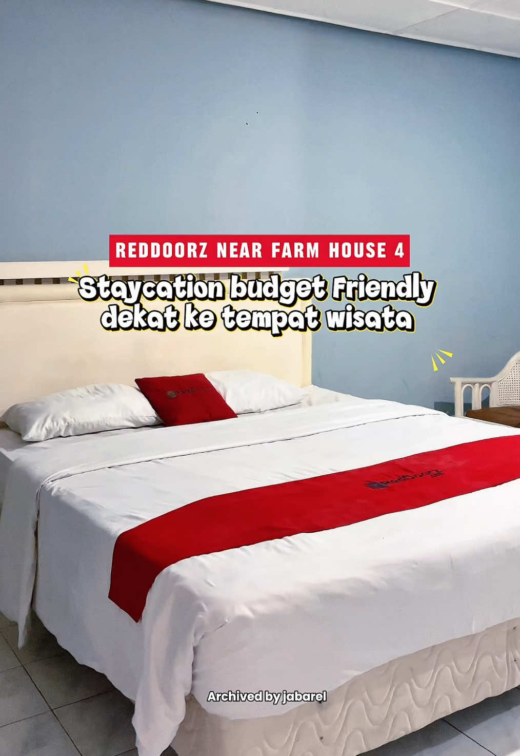 Staycation adem di Lembang ❄️🌿 Nginep di RedDoorz near Farm House 4, strategis banget deket ke wisata hits kayak De Great Asia Afrika, Farm House, Mini Mania, sampai Lembang Wonderland ✨ Kulineran juga gampang, ada Resto Cibiuk, Darmaga Sunda, Warung Lodeh, sampai Asep Stroberi 🍲🍓 Dan yang bikin happy, harganya mulai dari 150 ribuan aja! 🥳 Booking langsung di aplikasi Reddorz & jangan lupa pake kode promo YUKNGINEP biar makin hemat ✨ #redtravelers #reddoorz #reddoorzid #bukasemuapintu #HotelBandung