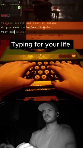 Type for your life against friends. #gaming #horrorgames #matthooman  GAME NAME: Final Sentence