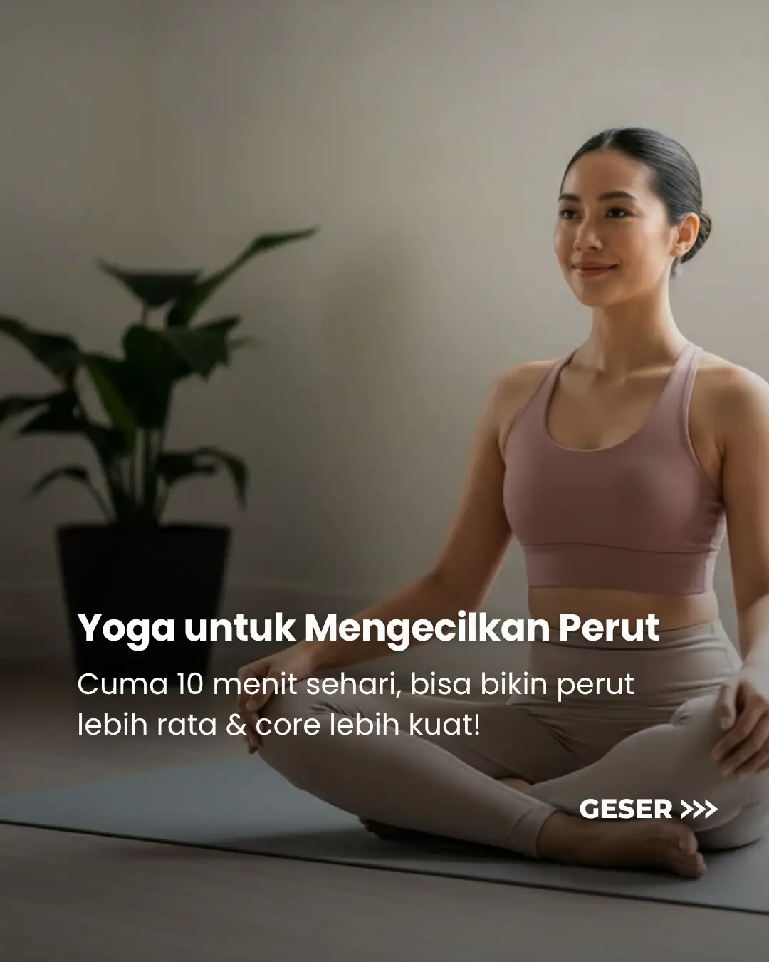 Cuman 10 menit sehari, kamu bisa bikin perut rata & Core makin kuat💪🏻 kuncinya konsisten, jgn buru-buru lihat hasil instan. Small progress still progress🌱 #yogaforabs #mengecilkanperut #flattummyworkout #yoga #yogachallenge 