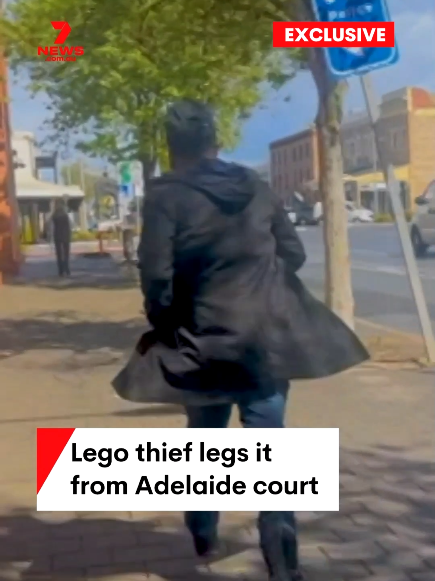 A man who has admitted to stealing boxes of Lego from Adelaide department stores has run from 7NEWS cameras after pleading guilty to all but one of the theft charges against him. Police found 1,700 boxes worth $250,000 at a Royal Park property. #Lego#thief #court #crime #chase