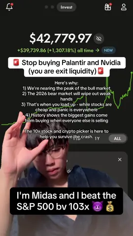 I’m Midas and I beat the S&P 500 by 103x with my Picks 😈📈 #stocks #stock #stockmarket #stockstobuy #investing $TSLA $NVDA $PLTR