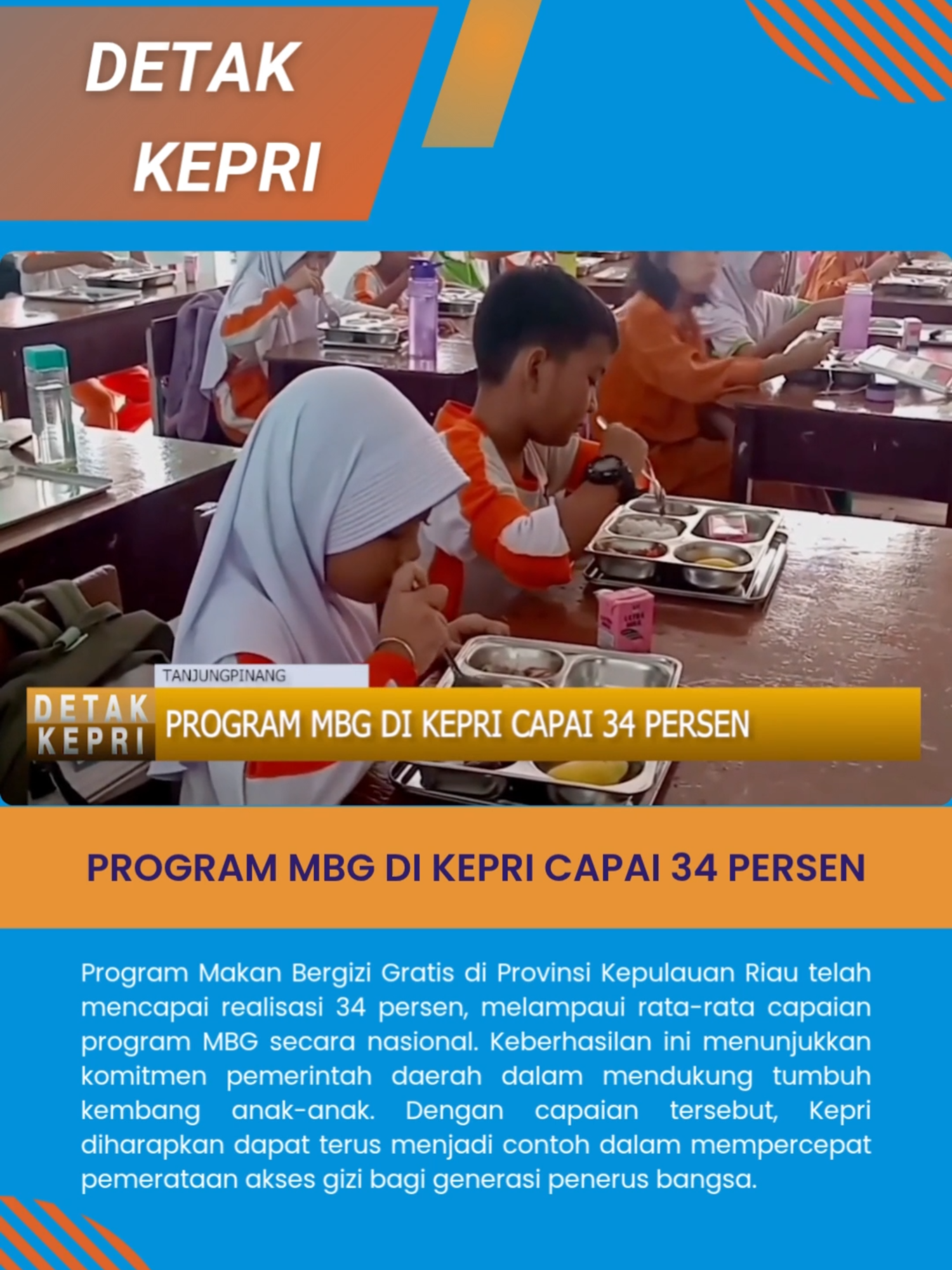 PROGRAM MBG DI KEPRI CAPAI 34 PERSEN#redaksibatamtv #batamtv #MakanBergiziGratis #ProgramPemerintah