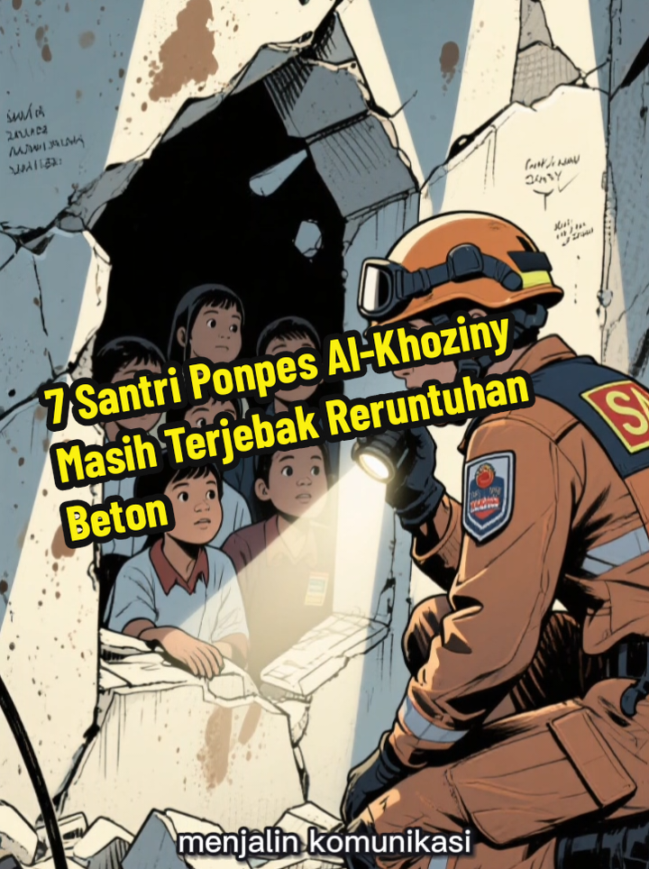 #CapCut  7 Santri Ponpes Al-Khoziny Masih Terjebak Reruntuhan Beton Klik untuk baca: https://www.metrotvnews.com/read/kELCzeO6-7-santri-ponpes-al-khoziny-masih-terjebak-reruntuhan-beton