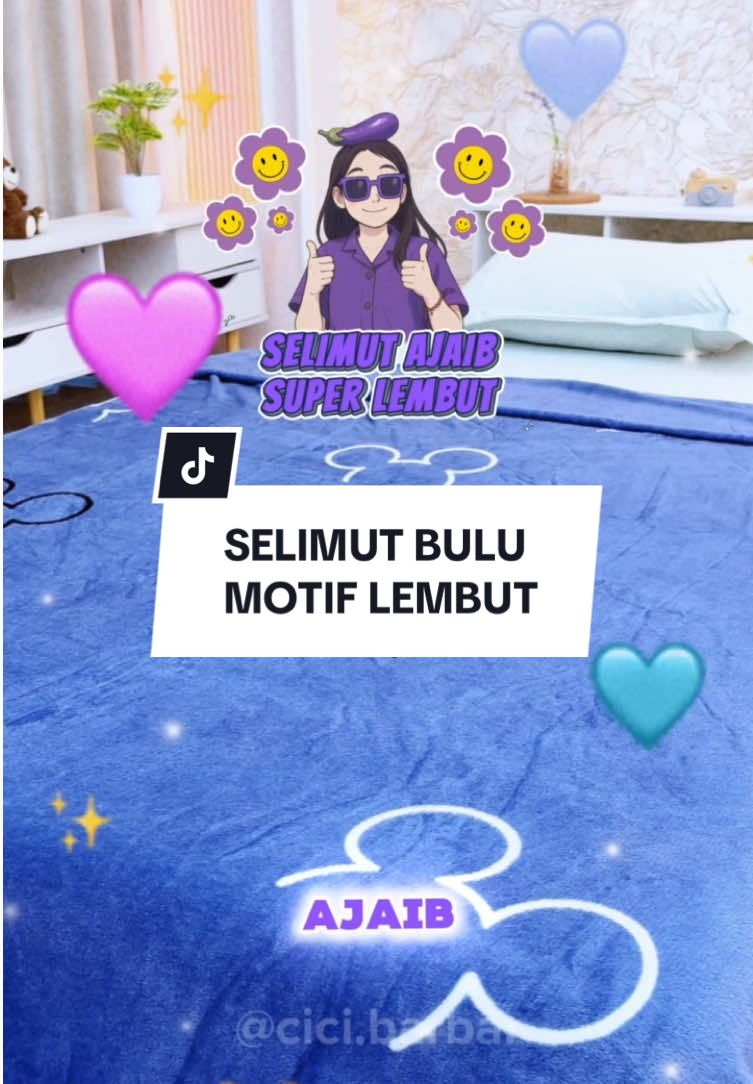 Pecinta disney wajib punya selimut motif ini sih 😍 #cicibarbar #selimut #disney #wibgajian #fyp 