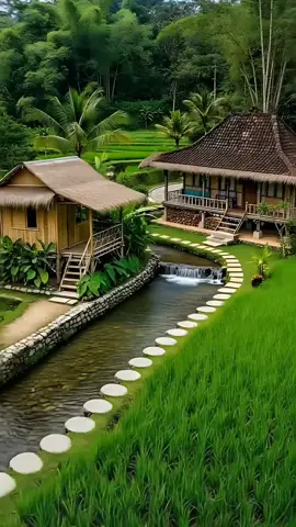 Di kejauhan, sungai kecil bergemuruh, menyanyikan lagu tentang kerinduan, dan di dadaku, hanya ada satu nama yang terus menyala. #nature #tiktok#vibes#desa#kampung 