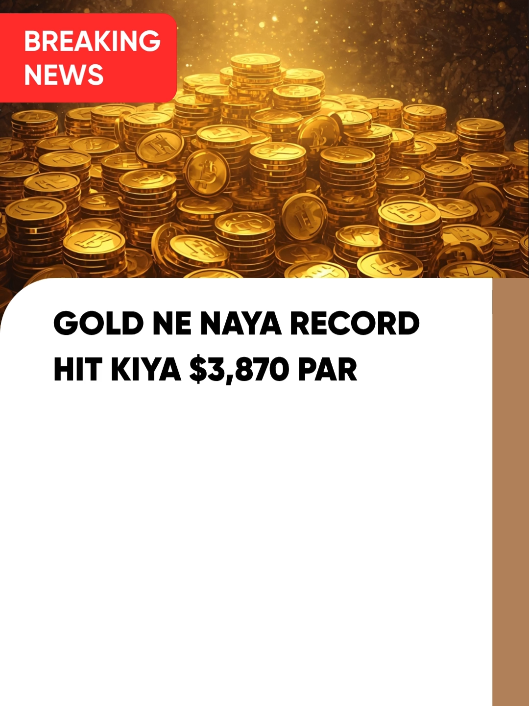 Gold ne naya record hit kiya $3,870 par 🚀 #goldtrading #tradingvideo #goldprice