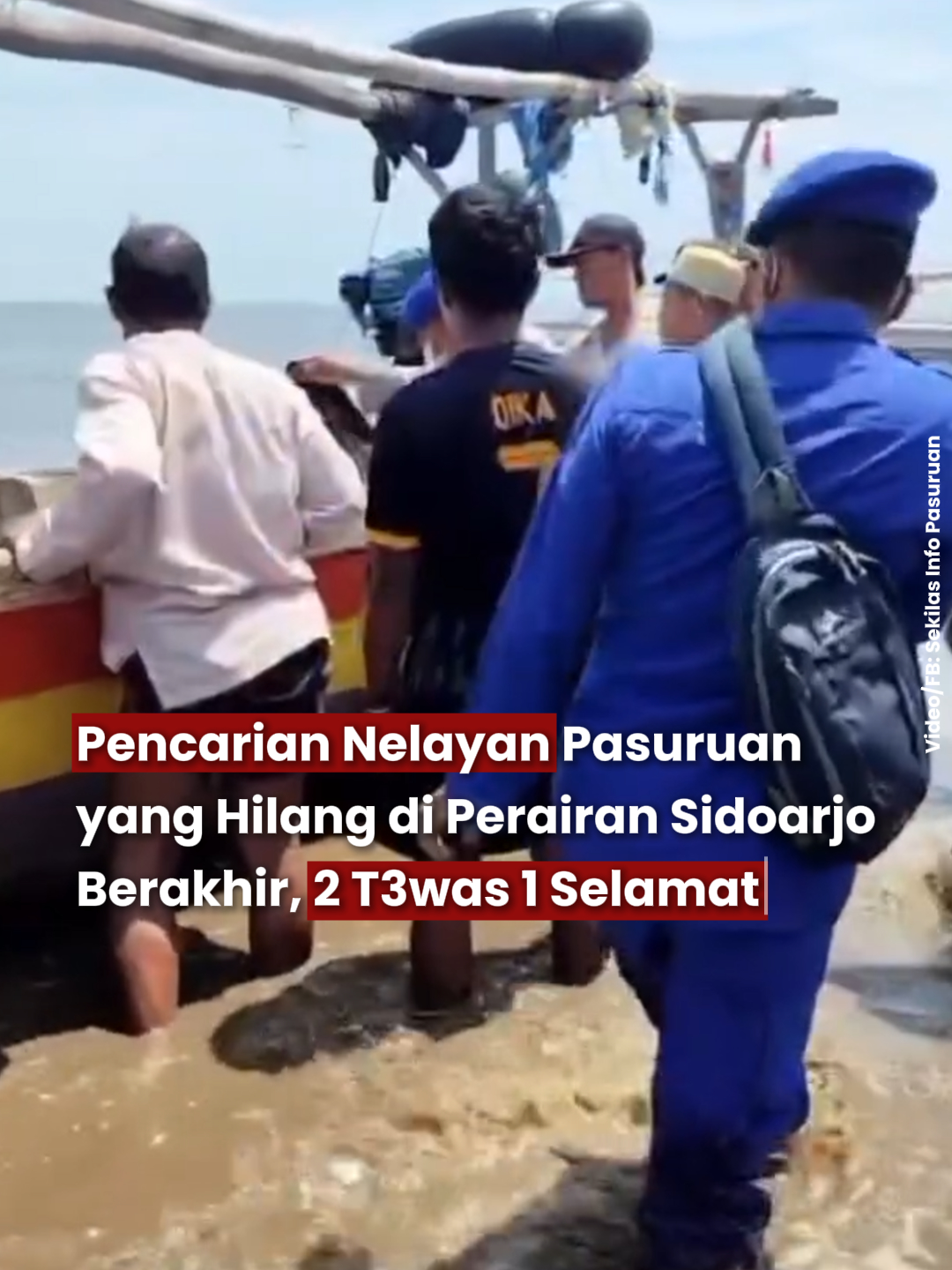 Tiga nelayan asal Pasuruan hilang saat mencari tiram di perairan Ketingan, Minggu (28/9/2025). Ulfa ditemukan selamat, sementara Suya dan Khamima MD usai perahu terbalik dihantam ombak besar dan angin kencang. Ikuti @tugujatimid untuk berita update di Jawa Timur. #tugujatim #sidoarjo  #pasuruan 