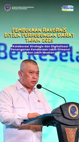 Menteri Perhubungan Dudy Purwagandhi pagi ini membuka Rapat Koordinasi Teknis Direktorat Jenderal Perhubungan Darat Tahun 2025 di Kantor Pusat Kementerian Perhubungan, Jakarta. Tahun ini, rakornis mengangkat tema Kolaborasi Strategis dan Digitalisasi Penanganan Kendaraan Lebih Dimensi dan Lebih Muatan untuk Transportasi Darat yang Aman dan Berkeselamatan. Dalam rakornis ini turut dilakukan penandatanganan Nota Kesepakatan antara Kementerian Perhubungan dengan Pemerintah Daerah Kota Depok, Bekasi, dan Manado terkait sinergi pengembangan, pengelolaan, dan pengoperasian angkutan perkotaan berbasis jalan. Selain itu, digelar pula diskusi dengan topik Sinergi Nasional Penanganan, Pencegahan, dan Pengendalian Kendaraan Lebih Dimensi dan Lebih Muatan untuk Mendukung Lalu Lintas Jalan yang Aman, Selamat, dan Berkelanjutan. #MenghubungkanIndonesia