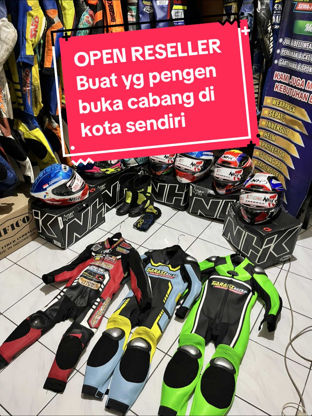 Kita masih open RESELLER ya Bossku Masih ada beberapa 3 slot kosong untuk bulan depan ya Bossku Full bimbingan sampai lancarrr jualannya🫡 #balap #roadrace #wearpack #helm #reseller 